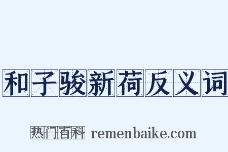 和子骏新荷反义词是什么意思的图片